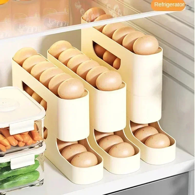 Slide Egg Storage Box - Refrigerator Organizer