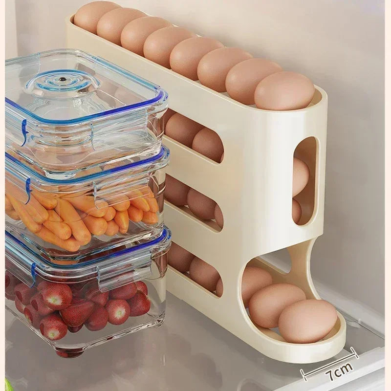 Slide Egg Storage Box - Refrigerator Organizer