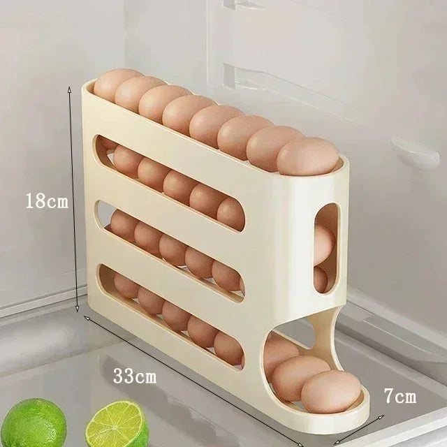 Slide Egg Storage Box - Refrigerator Organizer