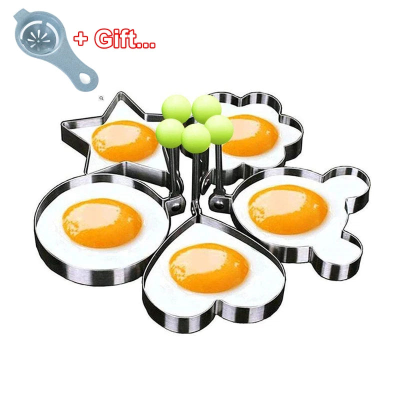 Egg Mold Set - 5 Piece Stainless Steel
